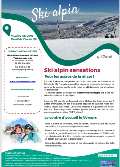 Lire la suite à propos de l’article SEJOUR HIVER 2025