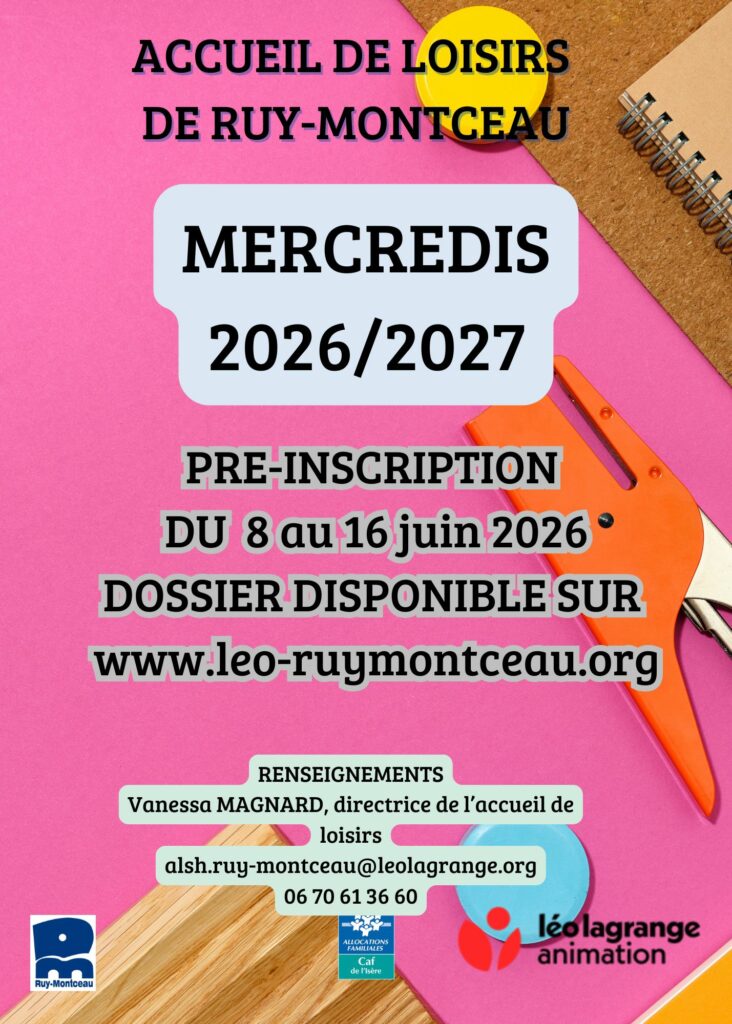 Lire la suite à propos de l’article RENTREE DES MERCREDIS 2026-2027